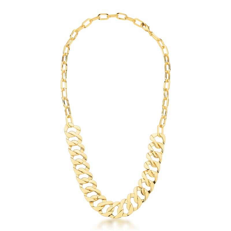 COLLIER CHAINE PLAQUÉ OR 24K