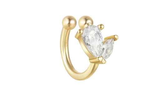 BOUCLE D'OREILLE UNITAIRE PLAQUÉ OR 18K