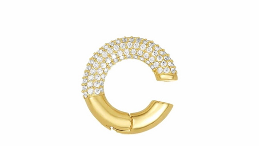 BOUCLE D'OREILLE UNITAIRE PLAQUÉ OR 18K