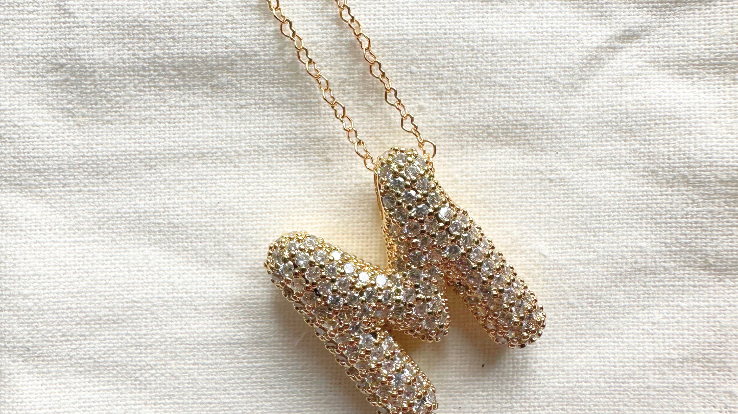 Collier Lettre en acier inoxydable