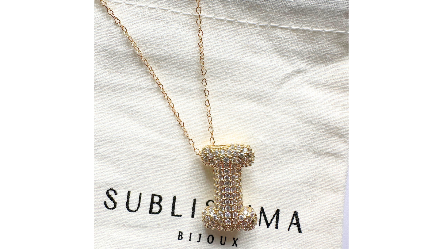 Collier Lettre en acier inoxydable