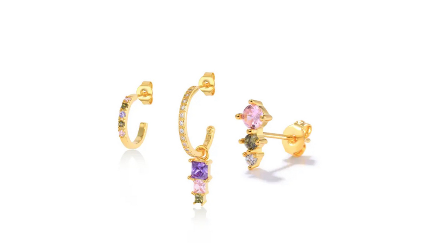 SET DE 3 BOUCLES D'OREILLES