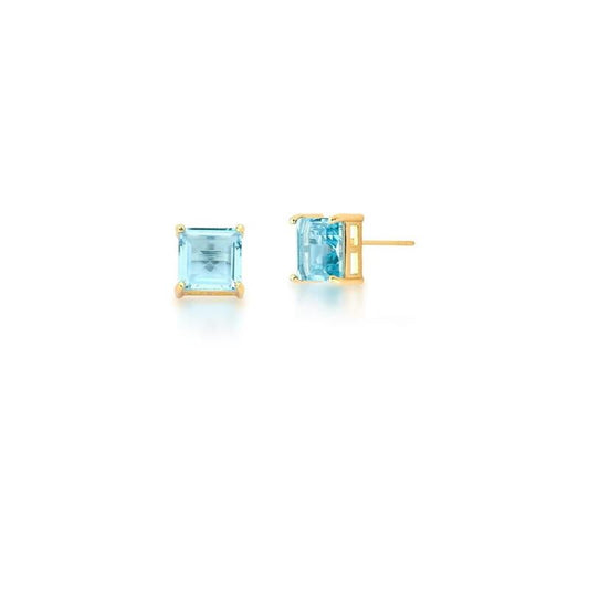 BLUE SQUARE EARRINGS
