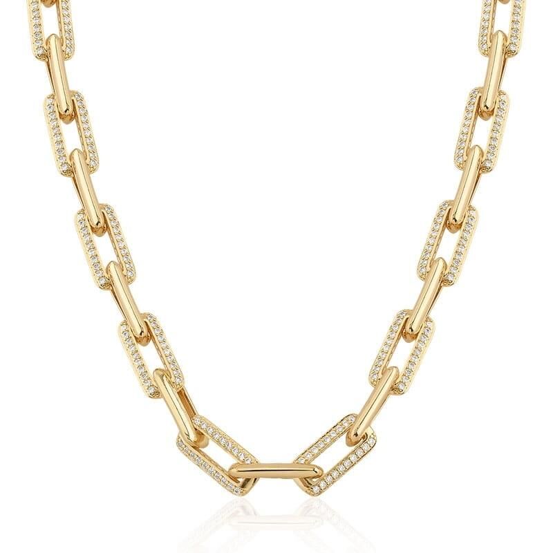 COLLIER PLAQUÉ OR 24K ZIRCON
