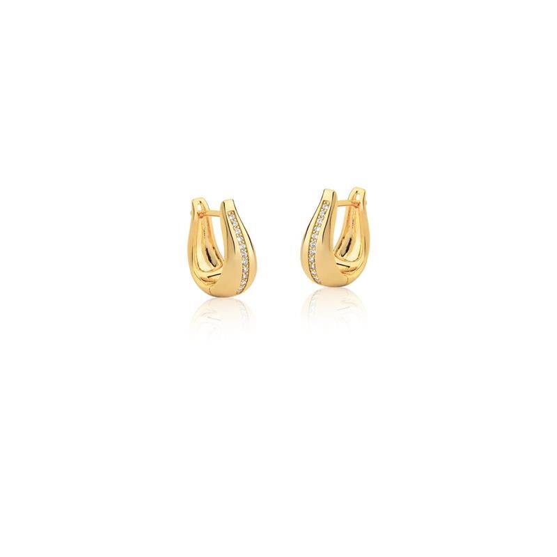 BOUCLES D'OREILLES PLAQUÉ OR 24K