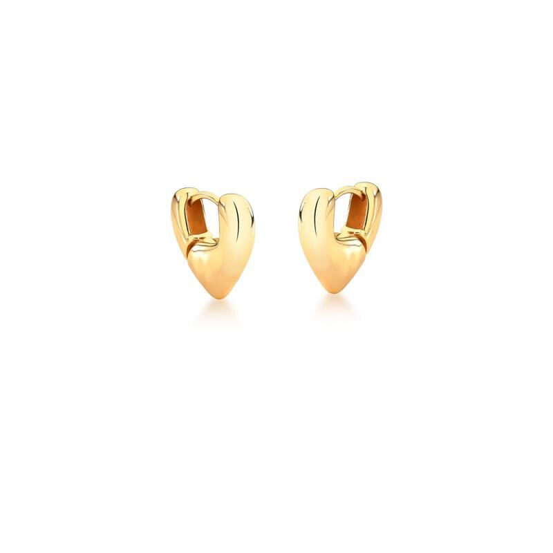 BOUCLES D'OREILLES COEUR PLAQUÉ OR 24K