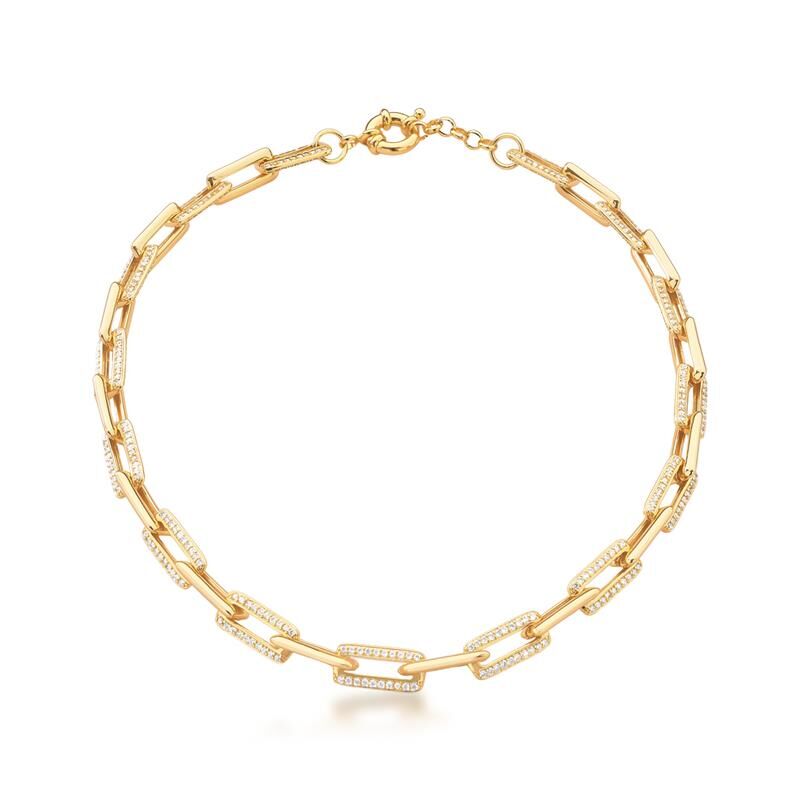CHOKER PLAQUÉ OR 24K