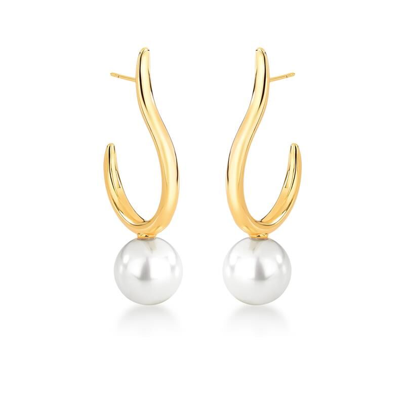 PEARL HOOP EARRINGS