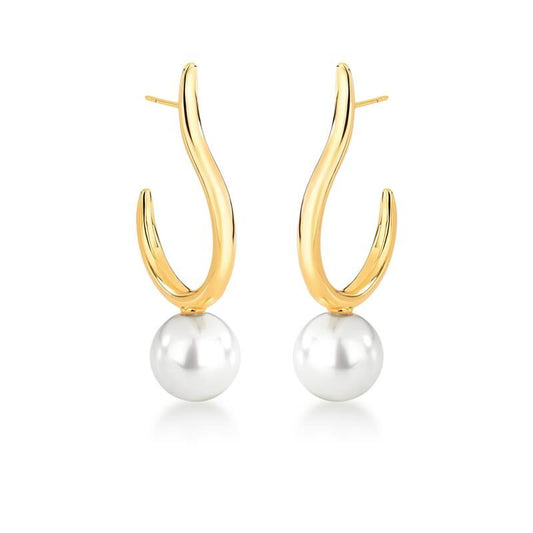 BOUCLES D'OREILLES CREOLES PERLES