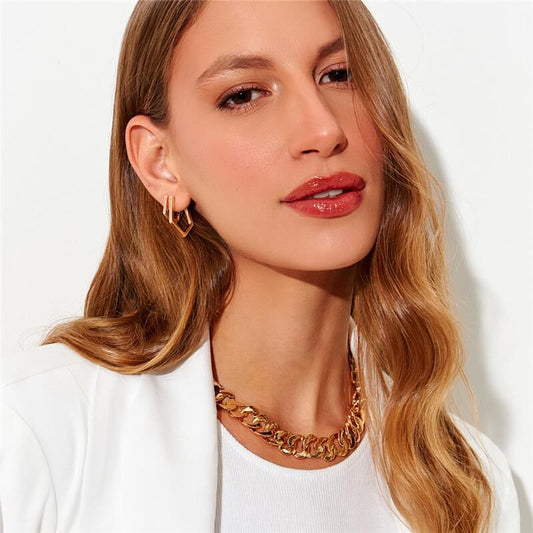 COLLIER CHAINE PLAQUÉ OR 24K