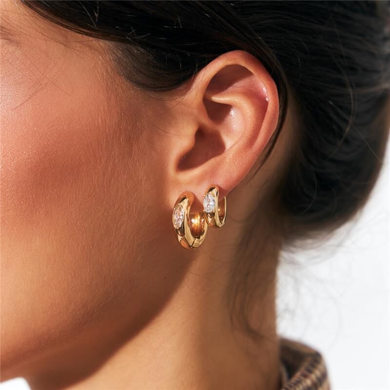 PETITES CRÉOLES PLAQUÉ OR 24K