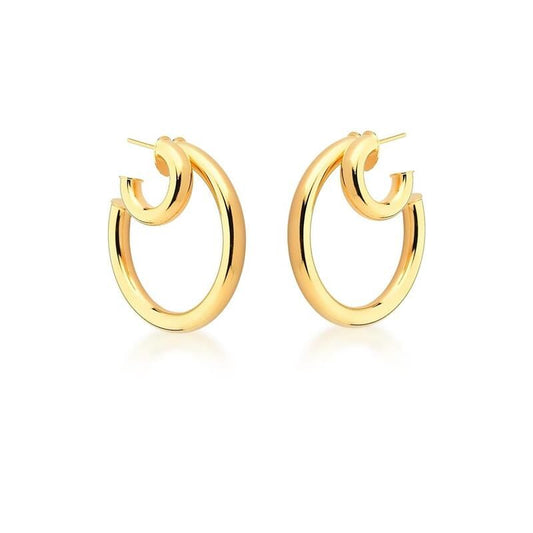 DOUBLES CRÉOLES PLAQUÉ OR 24K