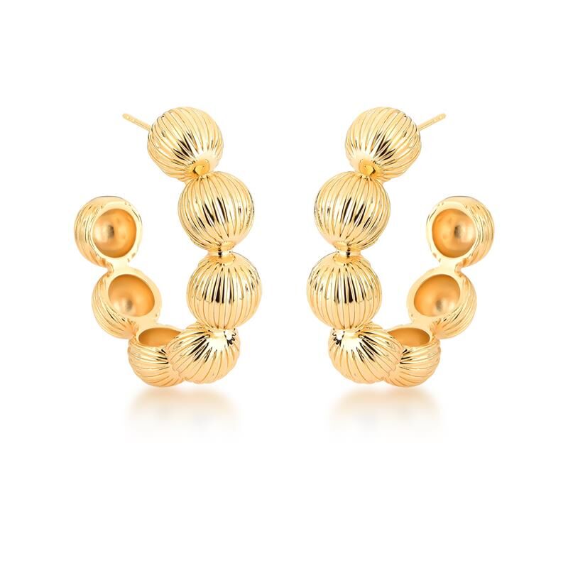 BOUCLES D'OREILLES CRÉOLES PLAQUÉ OR 24K