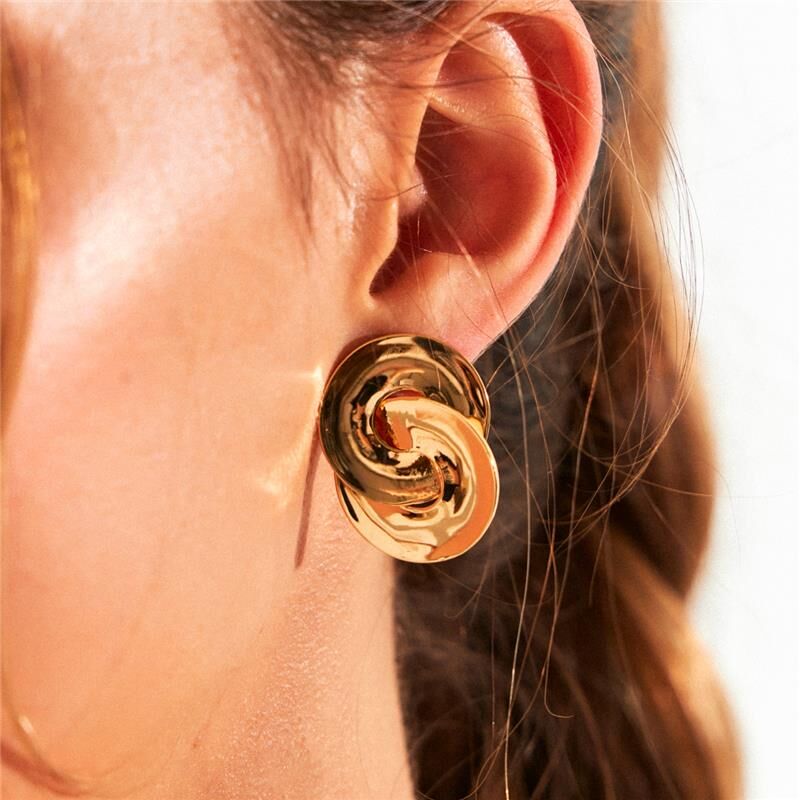 BOUCLES D'OREILLES PLAQUÉ AMOUR OR 24K