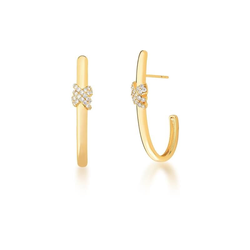BOUCLES D'OREILLES PLAQUÉ OR 24K