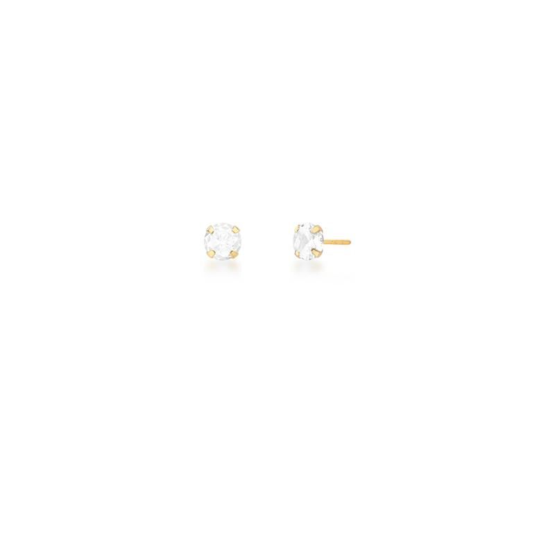 BOUCLES D'OREILLES ZIRCON PLAQUÉ OR 24K