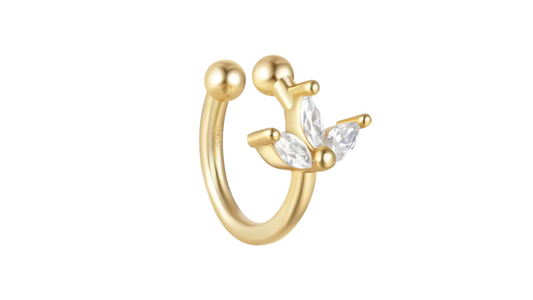 Orecchino minimalista placcato oro 18k