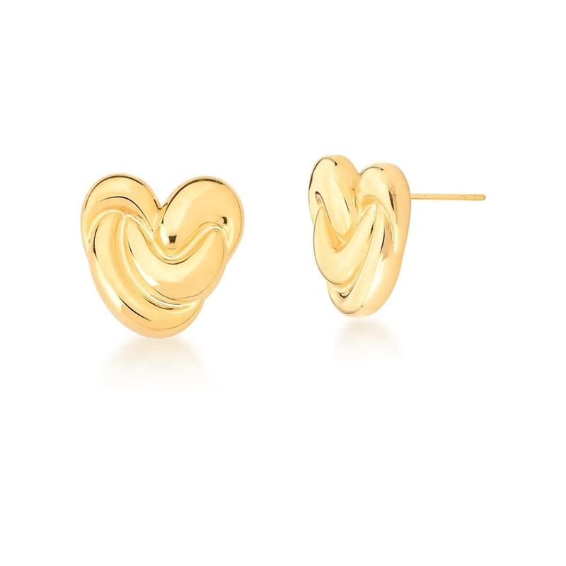 BOUCLES D'OREILLES LOVE PLAQUÉ OR 24K