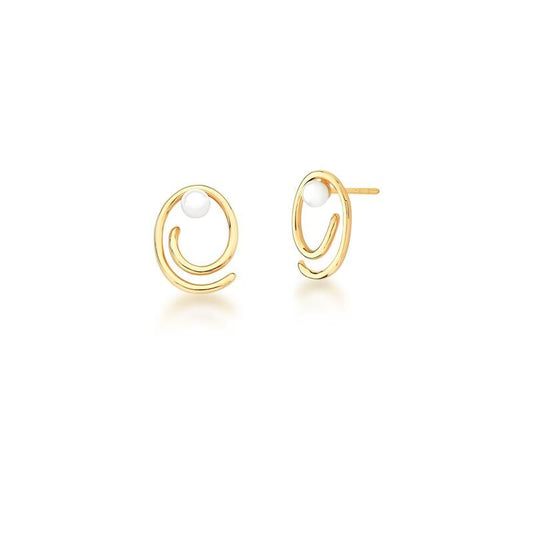 BOUCLES D'OREILLES CERCLE AVEC PERLE