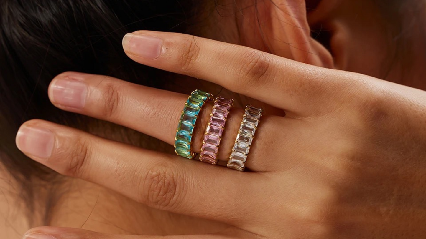 Multicolor Zircon Rings