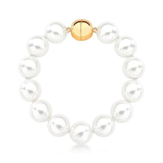 BRACELET PERLES PLAQUÉ OR 24K
