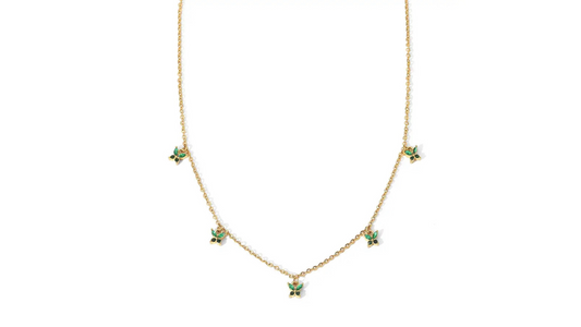 Collier en acier inoxydable , Papillons