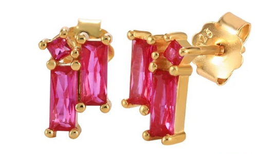 BOUCLES D'OREILLES ROSE