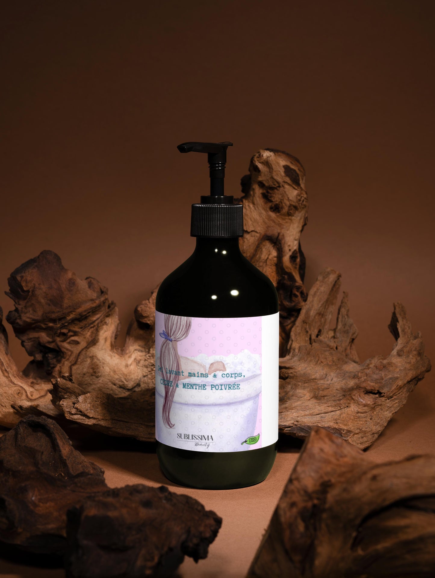 Gel lavant mains & corps, CÈDRE & MENTHE POIVRÉE