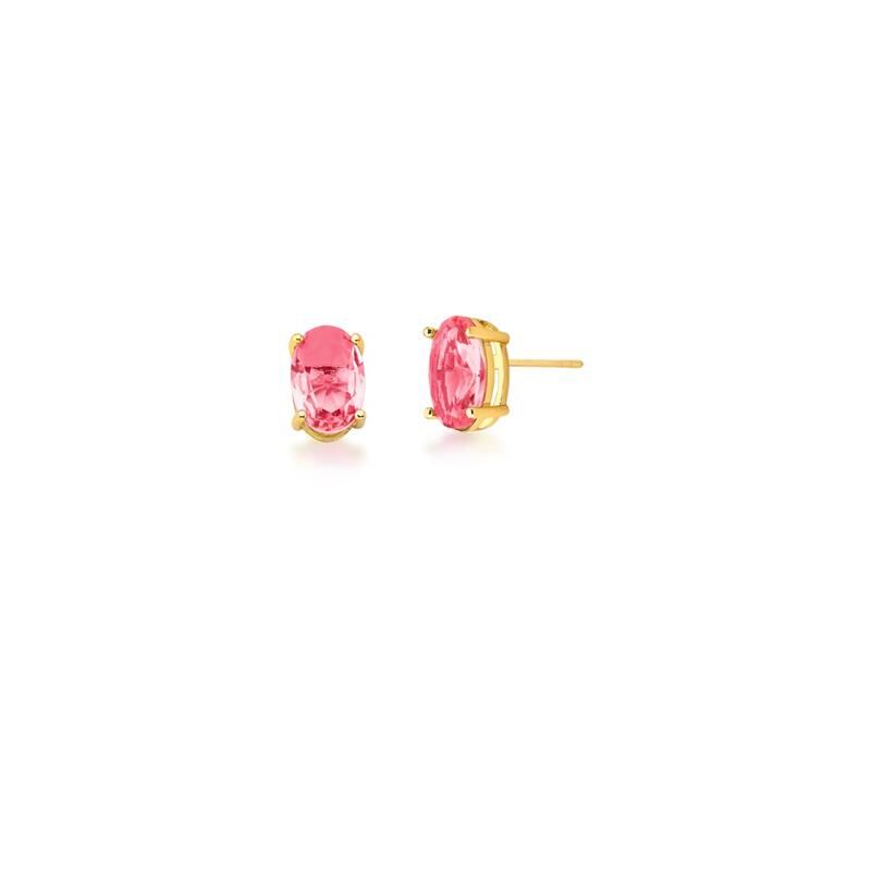 PINK OVAL EARRINGS