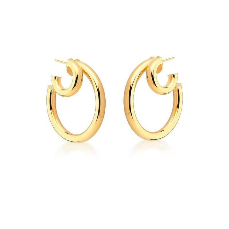 DOUBLES CRÉOLES PLAQUÉ OR 24K